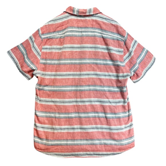 Marine Layer Mens Striped Short Sleeve Button Up Shirt Casual Large - Picture 4 of 7